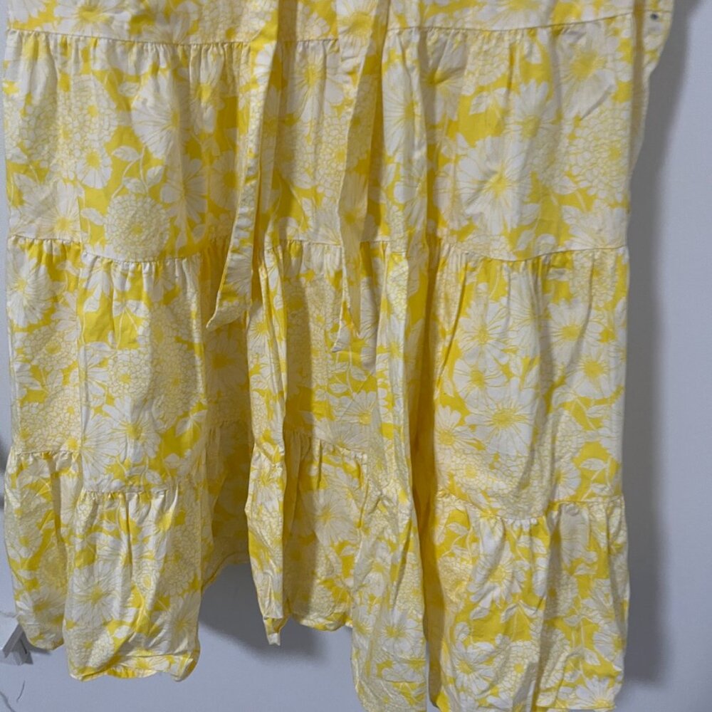 Lisa Marie Fernandez for Target Yellow & White Floral Midi Dress Size Medium - Picture 3 of 7